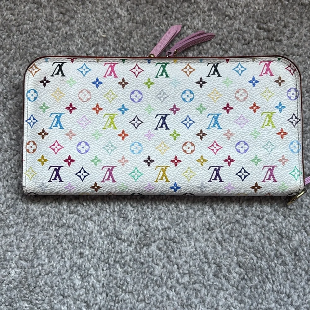 Louis Vuitton Multicolor Murakami Insolite Wallet White Pink - Picture 2 of 16